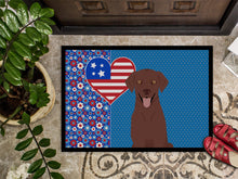 Load image into Gallery viewer, Chocolate Labrador Retriever USA American Doormat - 24x36 Decorative Floor Mat – Indoor/Outdoor Rug with Artistic Flair