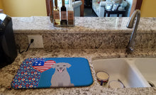Load image into Gallery viewer, Gray Labrador Retriever USA American Dish Drying Mat – Absorbent, Artistic Kitchen Essentials