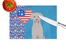 Load image into Gallery viewer, Gray Labrador Retriever USA American Glass Cutting Boards – Durable, Decorative Kitchen Art Large