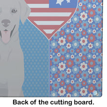 Load image into Gallery viewer, Gray Labrador Retriever USA American Glass Cutting Boards – Durable, Decorative Kitchen Art Large