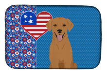 Load image into Gallery viewer, Red Fox Labrador Retriever USA American Dish Drying Mat – Absorbent, Artistic Kitchen Essentials
