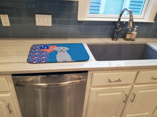 Load image into Gallery viewer, Silver Labrador Retriever USA American Dish Drying Mat – Absorbent, Artistic Kitchen Essentials