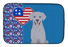 Load image into Gallery viewer, Silver Labrador Retriever USA American Dish Drying Mat – Absorbent, Artistic Kitchen Essentials
