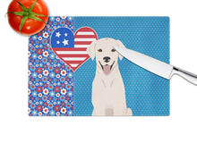 Load image into Gallery viewer, White Cream Labrador Retriever USA American Glass Cutting Boards – Durable, Decorative Kitchen Art Large