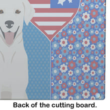 Load image into Gallery viewer, White Cream Labrador Retriever USA American Glass Cutting Boards – Durable, Decorative Kitchen Art Large