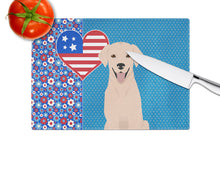 Load image into Gallery viewer, Yellow Labrador Retriever USA American Glass Cutting Boards – Durable, Decorative Kitchen Art Large