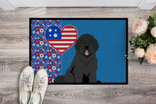 Load image into Gallery viewer, Black Newfoundland USA American Doormat - 24x36 Decorative Floor Mat – Indoor/Outdoor Rug with Artistic Flair