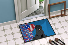 Load image into Gallery viewer, Black Newfoundland USA American Doormat - 24x36 Decorative Floor Mat – Indoor/Outdoor Rug with Artistic Flair