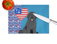 Load image into Gallery viewer, Black Newfoundland USA American Glass Cutting Boards – Durable, Decorative Kitchen Art Large