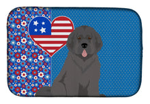 Load image into Gallery viewer, Grey Newfoundland USA American Dish Drying Mat – Absorbent, Artistic Kitchen Essentials