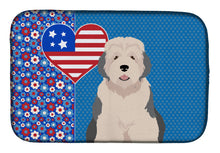 Load image into Gallery viewer, Old English Sheepdog USA American Dish Drying Mat – Absorbent, Artistic Kitchen Essentials