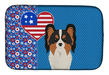 Load image into Gallery viewer, Tricolor Papillon USA American Dish Drying Mat – Absorbent, Artistic Kitchen Essentials