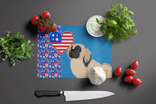 Load image into Gallery viewer, Cream Pekingese USA American Glass Cutting Boards – Durable, Decorative Kitchen Art Large