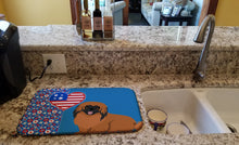 Load image into Gallery viewer, Red Pekingese USA American Dish Drying Mat – Absorbent, Artistic Kitchen Essentials