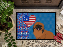Load image into Gallery viewer, Red Pekingese USA American Doormat - 24x36 Decorative Floor Mat – Indoor/Outdoor Rug with Artistic Flair