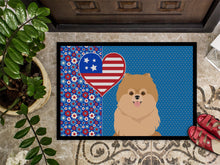 Load image into Gallery viewer, Orange Pomeranian USA American Doormat - 24x36 Decorative Floor Mat – Indoor/Outdoor Rug with Artistic Flair