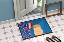 Load image into Gallery viewer, Orange Pomeranian USA American Doormat - 24x36 Decorative Floor Mat – Indoor/Outdoor Rug with Artistic Flair
