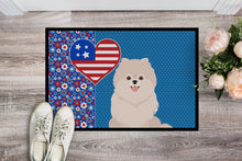Load image into Gallery viewer, White Pomeranian USA American Doormat - 24x36 Decorative Floor Mat – Indoor/Outdoor Rug with Artistic Flair