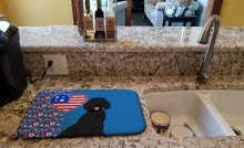 Load image into Gallery viewer, Standard Black Poodle USA American Dish Drying Mat – Absorbent, Artistic Kitchen Essentials