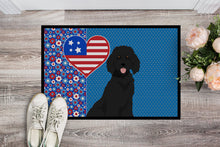Load image into Gallery viewer, Standard Black Poodle USA American Doormat - 24x36 Decorative Floor Mat – Indoor/Outdoor Rug with Artistic Flair