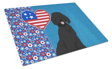 Load image into Gallery viewer, Standard Black Poodle USA American Glass Cutting Boards – Durable, Decorative Kitchen Art Large