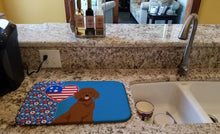 Load image into Gallery viewer, Standard Red Poodle USA American Dish Drying Mat – Absorbent, Artistic Kitchen Essentials