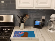 Load image into Gallery viewer, Standard Red Poodle USA American Glass Cutting Boards – Durable, Decorative Kitchen Art Large