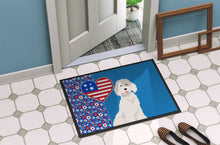 Load image into Gallery viewer, Standard White Poodle USA American Doormat - 24x36 Decorative Floor Mat – Indoor/Outdoor Rug with Artistic Flair