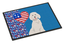 Load image into Gallery viewer, Standard White Poodle USA American Doormat - 24x36 Decorative Floor Mat – Indoor/Outdoor Rug with Artistic Flair