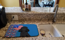 Load image into Gallery viewer, Toy Black Poodle USA American Dish Drying Mat – Absorbent, Artistic Kitchen Essentials