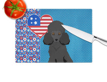 Load image into Gallery viewer, Toy Black Poodle USA American Glass Cutting Boards – Durable, Decorative Kitchen Art Large
