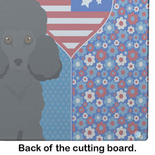 Load image into Gallery viewer, Toy Black Poodle USA American Glass Cutting Boards – Durable, Decorative Kitchen Art Large