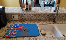 Load image into Gallery viewer, Toy Grey Poodle USA American Dish Drying Mat – Absorbent, Artistic Kitchen Essentials
