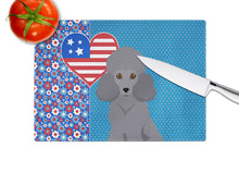 Load image into Gallery viewer, Toy Grey Poodle USA American Glass Cutting Boards – Durable, Decorative Kitchen Art Large