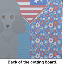 Load image into Gallery viewer, Toy Grey Poodle USA American Glass Cutting Boards – Durable, Decorative Kitchen Art Large