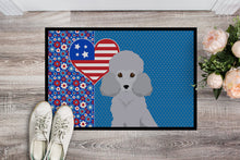 Load image into Gallery viewer, Toy Silver Poodle USA American Doormat - 24x36 Decorative Floor Mat – Indoor/Outdoor Rug with Artistic Flair