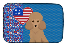 Load image into Gallery viewer, Toy Apricot Poodle USA American Dish Drying Mat – Absorbent, Artistic Kitchen Essentials