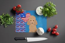 Load image into Gallery viewer, Toy Apricot Poodle USA American Glass Cutting Boards – Durable, Decorative Kitchen Art Large
