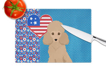 Load image into Gallery viewer, Toy Apricot Poodle USA American Glass Cutting Boards – Durable, Decorative Kitchen Art Large