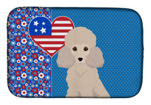 Load image into Gallery viewer, Toy Cream Poodle USA American Dish Drying Mat – Absorbent, Artistic Kitchen Essentials