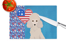 Load image into Gallery viewer, Toy Cream Poodle USA American Glass Cutting Boards – Durable, Decorative Kitchen Art Large