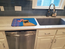 Load image into Gallery viewer, Apricot Pug USA American Dish Drying Mat – Absorbent, Artistic Kitchen Essentials