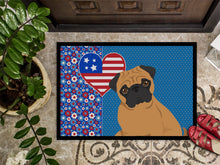 Load image into Gallery viewer, Apricot Pug USA American Doormat - 24x36 Decorative Floor Mat – Indoor/Outdoor Rug with Artistic Flair