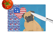 Load image into Gallery viewer, Apricot Pug USA American Glass Cutting Boards – Durable, Decorative Kitchen Art Large