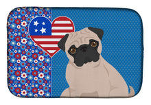 Load image into Gallery viewer, Fawn Pug USA American Dish Drying Mat – Absorbent, Artistic Kitchen Essentials