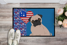 Load image into Gallery viewer, Fawn Pug USA American Doormat - 24x36 Decorative Floor Mat – Indoor/Outdoor Rug with Artistic Flair