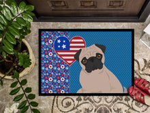 Load image into Gallery viewer, Fawn Pug USA American Doormat - 24x36 Decorative Floor Mat – Indoor/Outdoor Rug with Artistic Flair