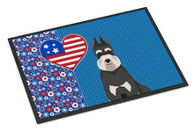 Load image into Gallery viewer, Black and Silver Schnauzer USA American Doormat - 24x36 Decorative Floor Mat – Indoor/Outdoor Rug with Artistic Flair