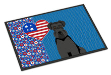 Load image into Gallery viewer, Black Natural Ears Schnauzer USA American Doormat - 24x36 Decorative Floor Mat – Indoor/Outdoor Rug with Artistic Flair