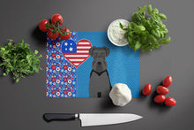 Load image into Gallery viewer, Black Natural Ears Schnauzer USA American Glass Cutting Boards – Durable, Decorative Kitchen Art Large